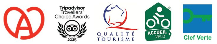 Travellers Choice Tripadvisor 2025 + clef verte<br />